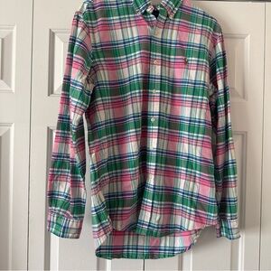 Ralph‎ Lauren Pink and Green Plaid Shirt